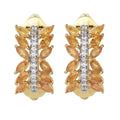 Gem Treasures 2.84ctw Exotic Sapphire & Zircon J-Hoop Earrings