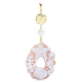 Cameo Italiano "Elysse" 60x45mm Shell Cameo & Cultured Pearl Sea Life Pendant