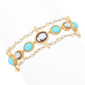 Cameo Italiano "Anastasia" Cameo, Choice of Gem & Cultured Pearl Bracelet