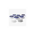 12 Piece Set (2 Cup / 16Oz) Round Glass Storage Containers With Lids, Grey