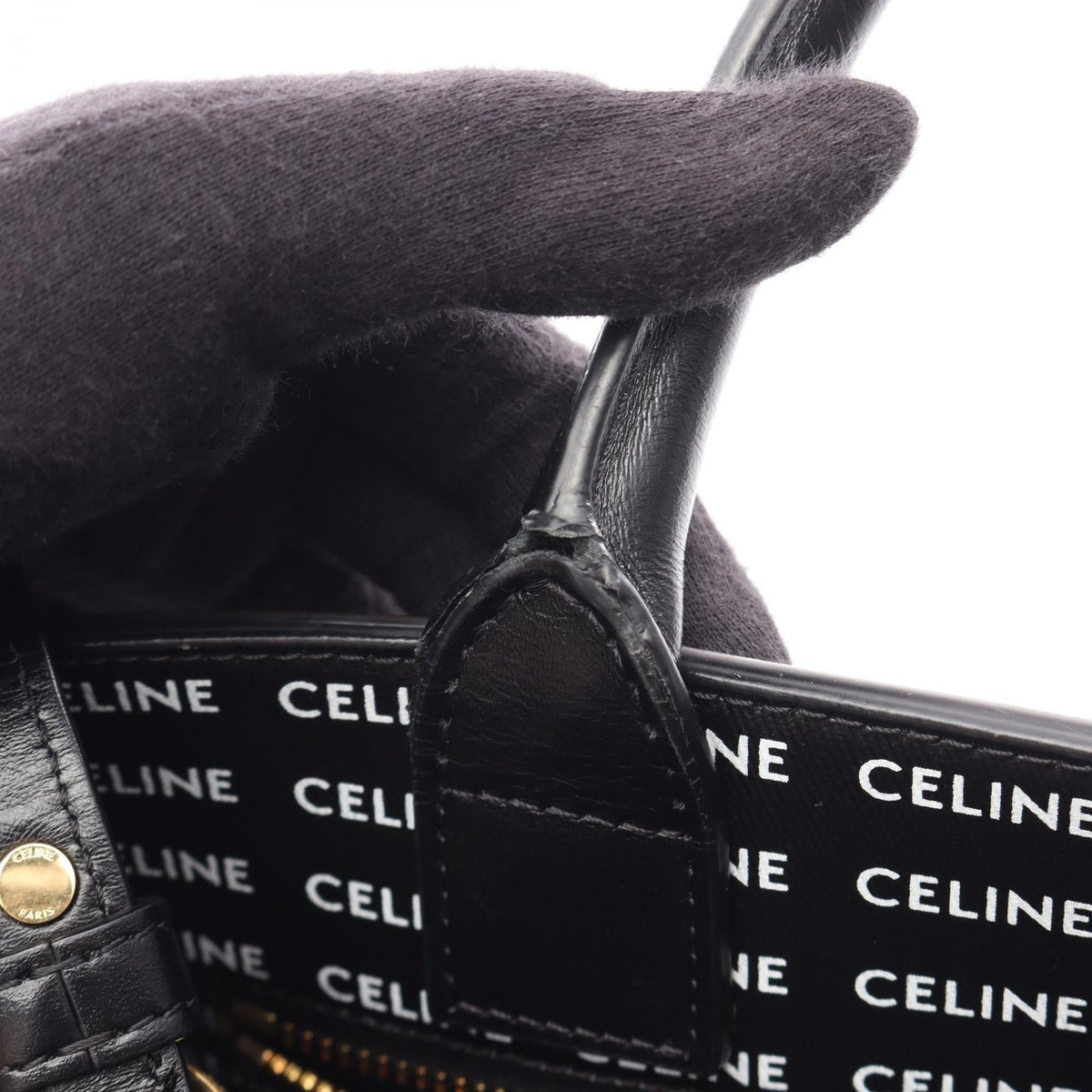 CELINE Vertical Cabas Triomphe · Canvas Leather