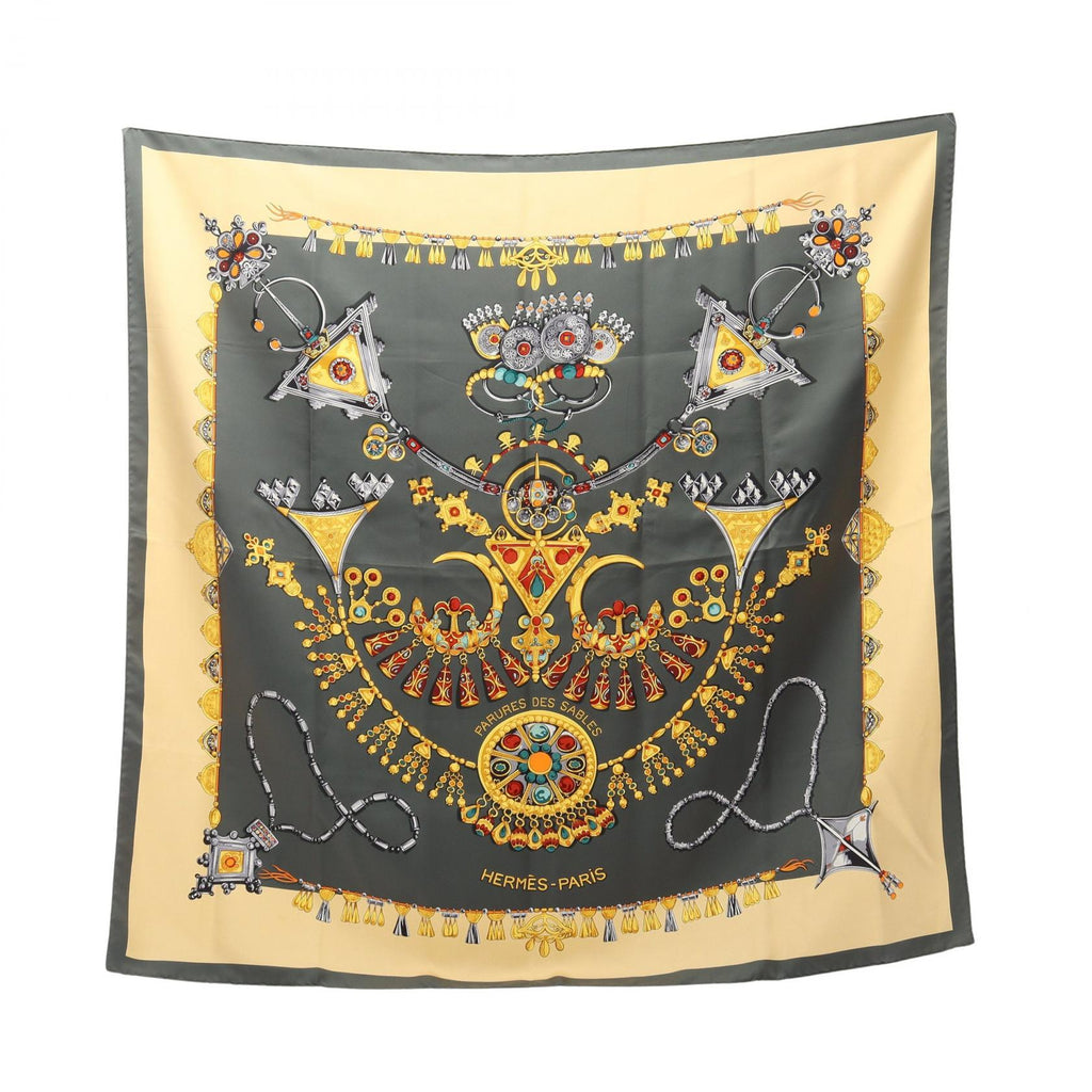 Hermès Carré 90 · Parures des Sables · Silk