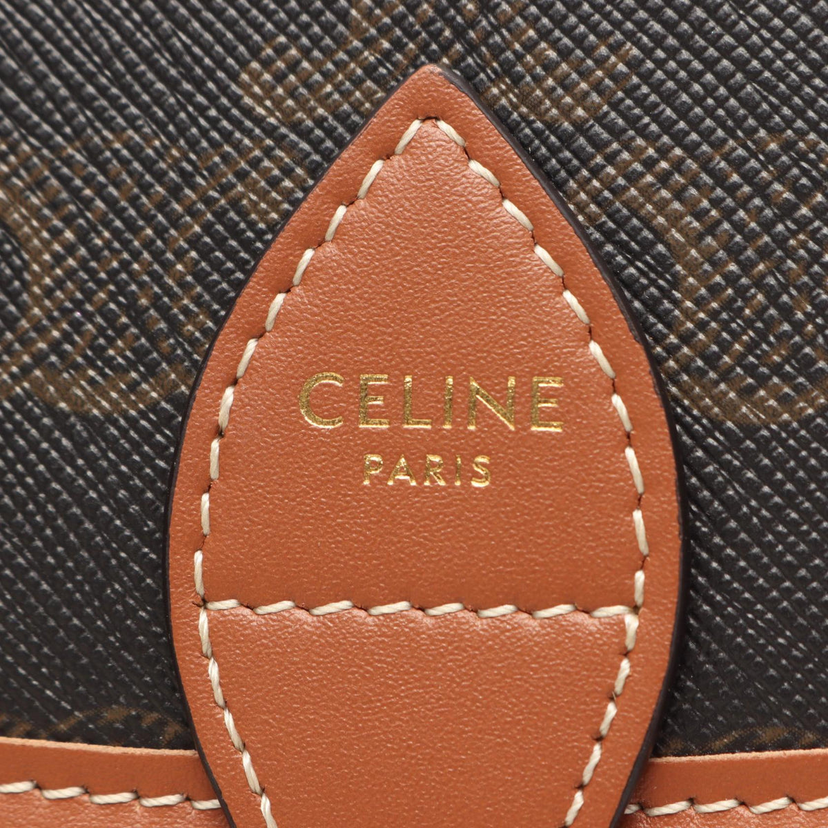 Celine Folco Medium · Triomphe · Coated Canvas