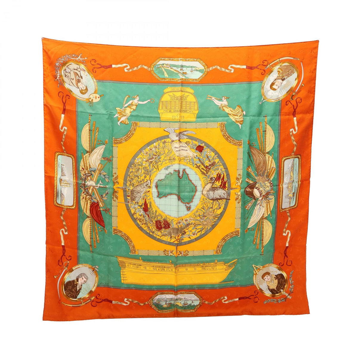 Hermès Carré 90 · Le Géographe · Silk
