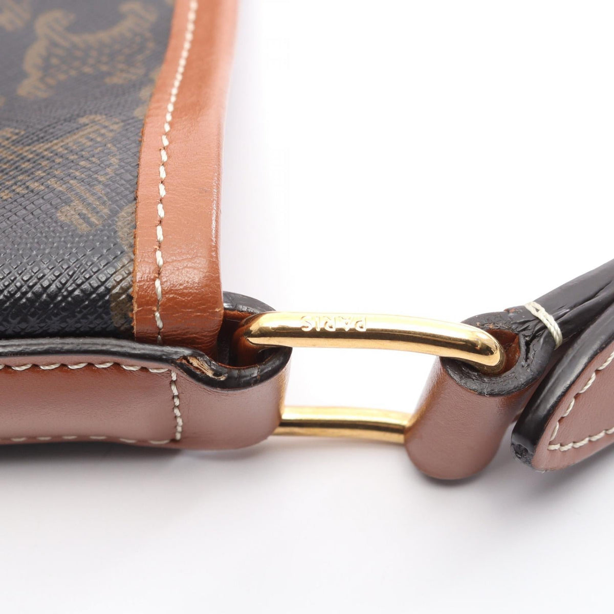 CELINE Triomphe Medium Baguette · Coated Canvas