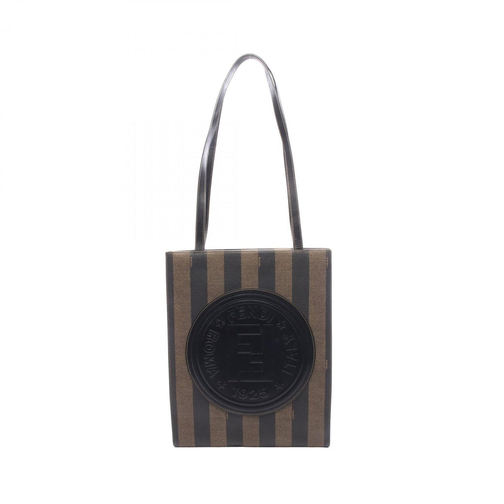 FENDI Pecan · Canvas & Leather Tote