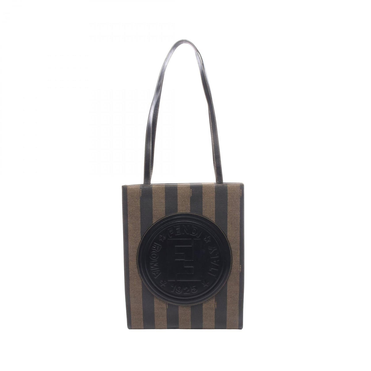 FENDI Pecan · Canvas & Leather Tote