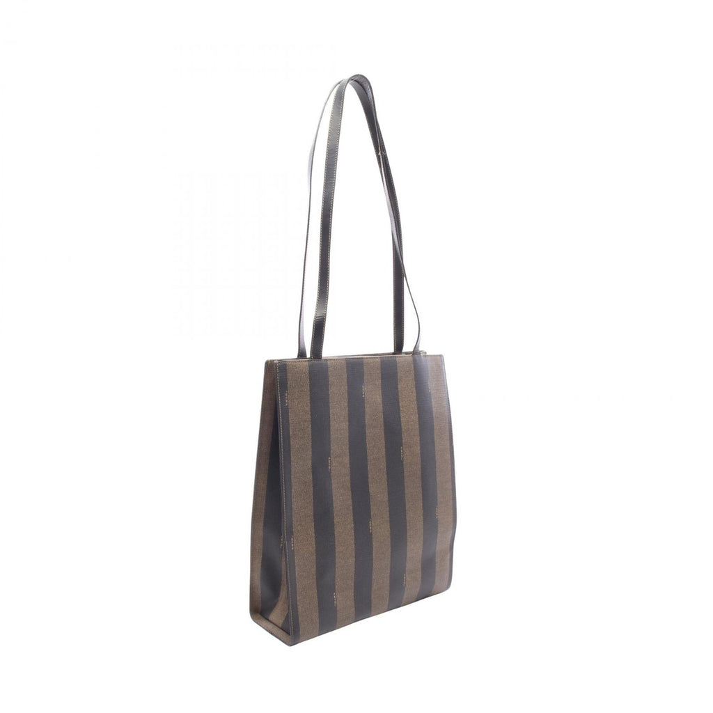 FENDI Pecan · Canvas & Leather Tote