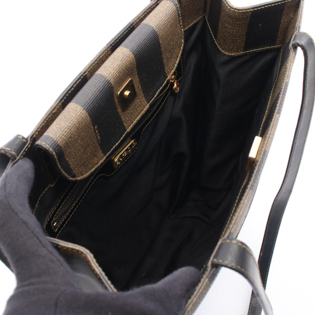 FENDI Pecan · Canvas & Leather Tote
