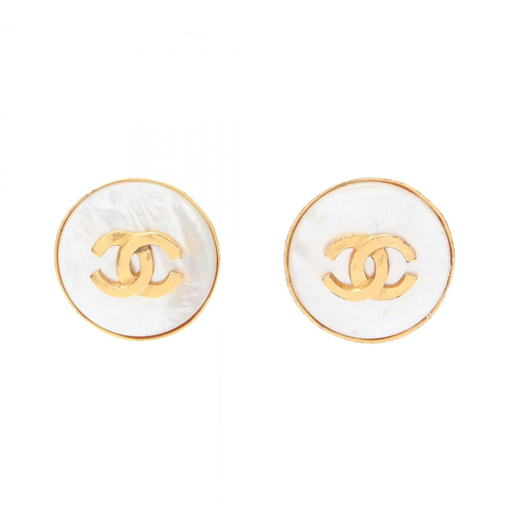 Chanel COCO Mark · Shell Clip Earrings
