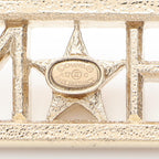 CHANEL Logo Brooch · Crystal Pavé