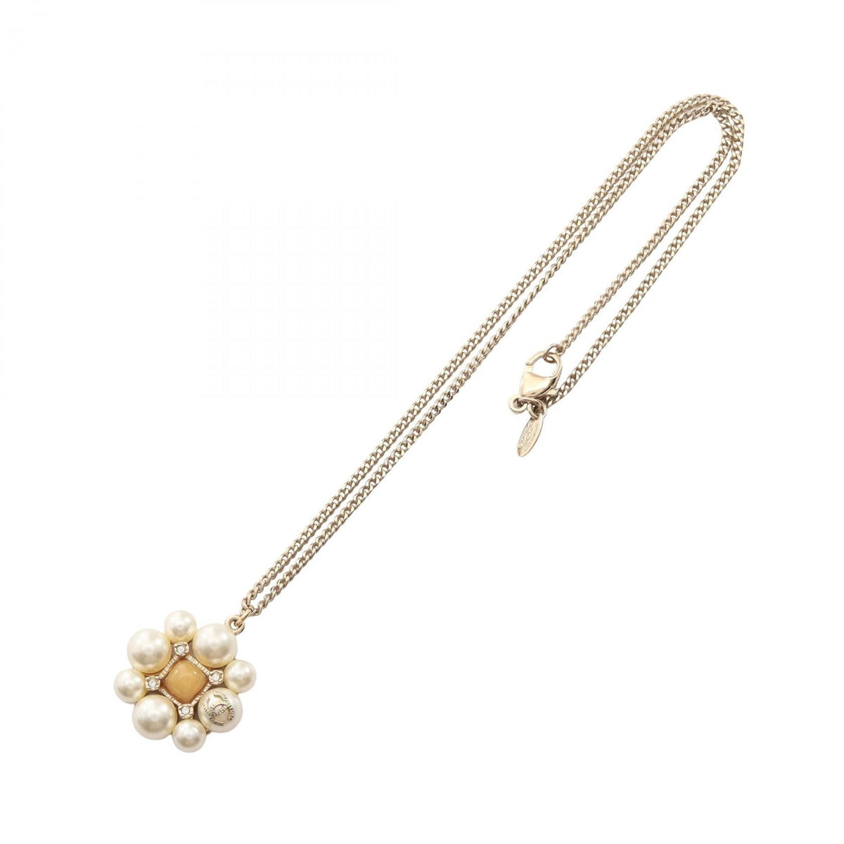 Chanel CC Flower Necklace · Pearl & Crystal