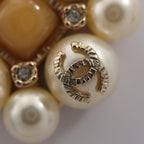 Chanel CC Flower Necklace · Pearl & Crystal
