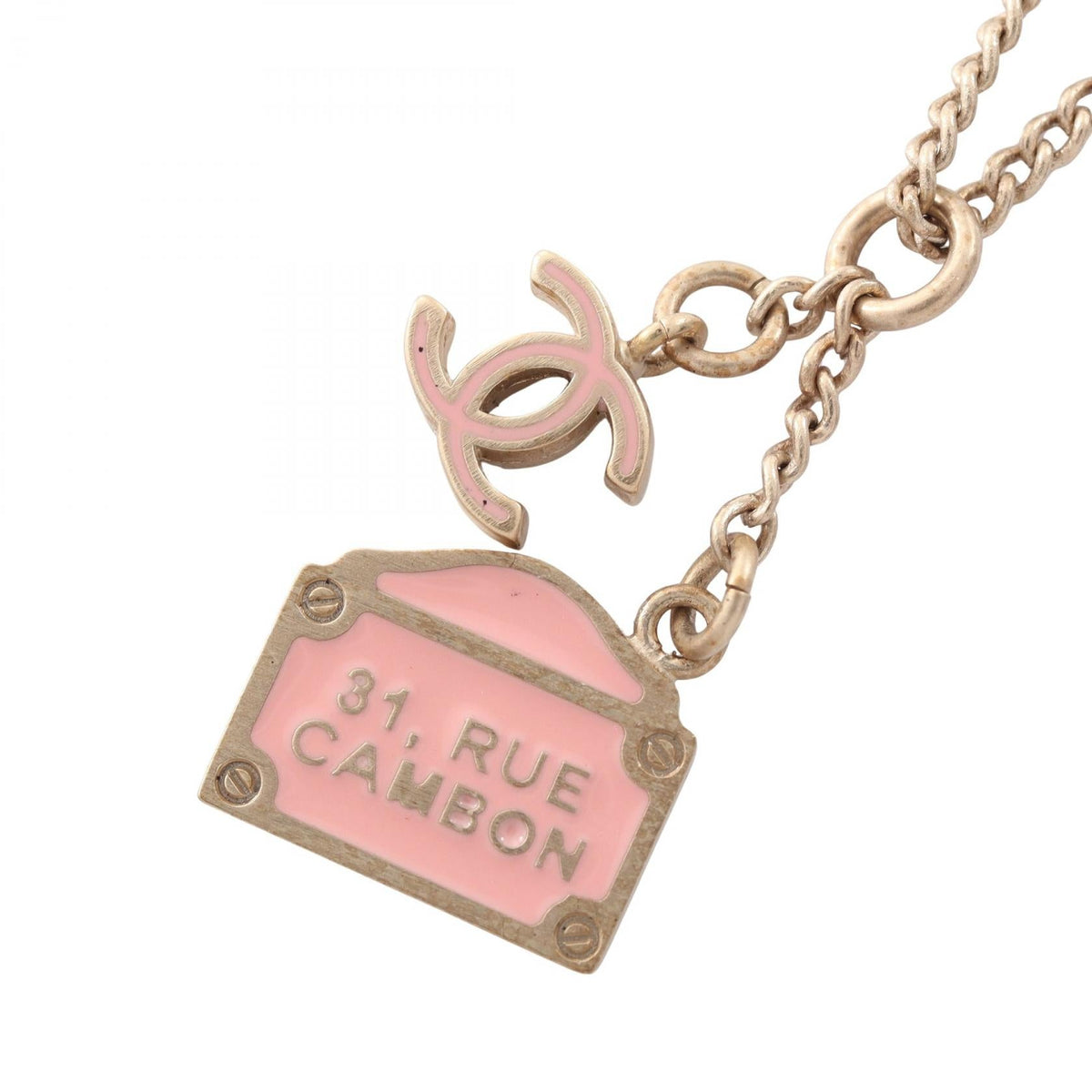 Chanel CC Logo Necklace · Gold Plated