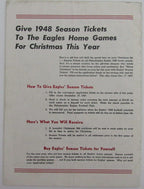 Vintage 1947 Philadelphia Eagles vs. Chicago Cardinals NFL Game Program