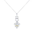 Melodia Diamonds 0.23ctw Lab Grown Diamond Fleur de Lis Pendant w/ Chain