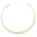 Toscana Italiana Gold or Platinum Plated Triple Row Statement Collar Necklace