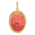 Toscana Italiana "Flora Carta" Printed Paper & Enamel Filigree Pendant