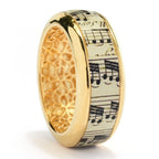 Toscana Italiana "Flora Carta" Printed Paper & Enamel Cigar Band Ring