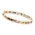 Toscana Italiana 18K Gold Plated Choice of Gem Bead Bangle Bracelet