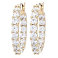 Brilliante 3.00 DEW Simulated Diamond Inside Out Hoop Earrings