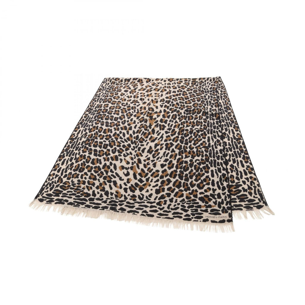 Hermès Leopard · Silk Cashmere Stole