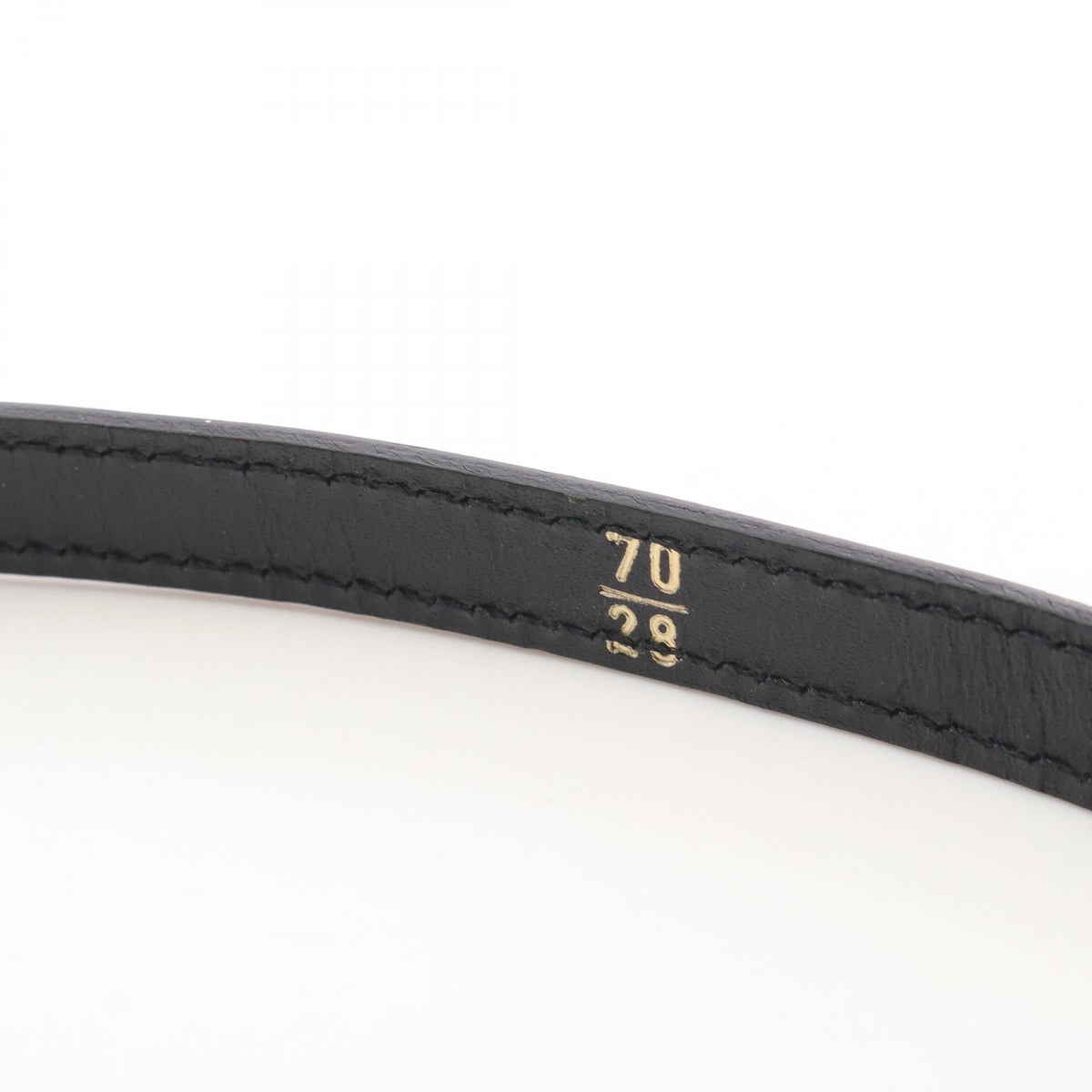 CHANEL Logo Plate Belt · Leather