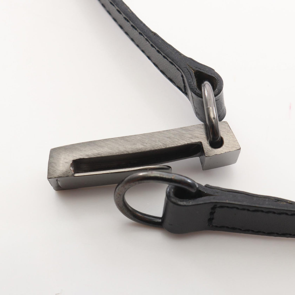 CHANEL Logo Plate Belt · Leather