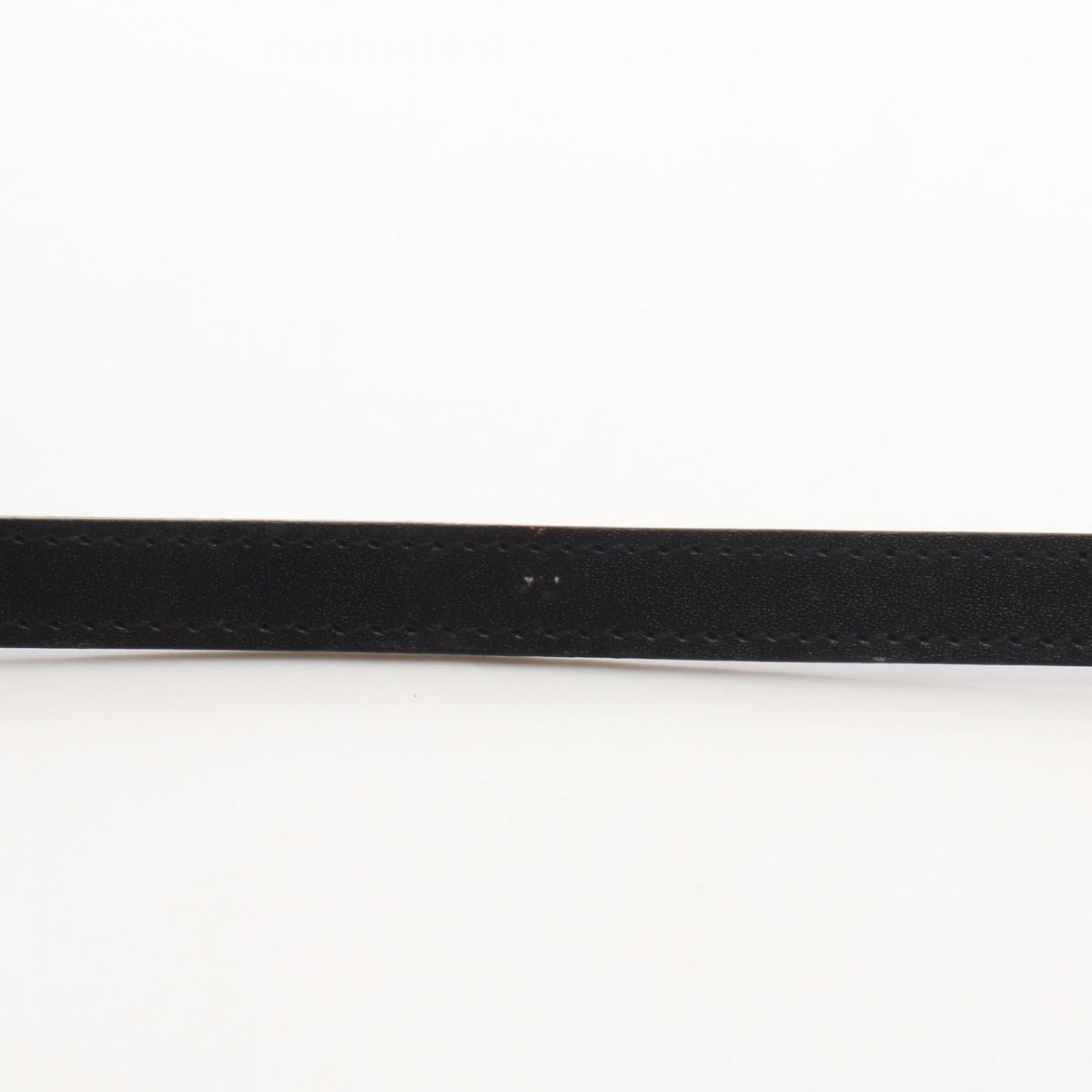 CHANEL Logo Plate Belt · Leather