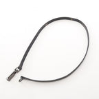 CHANEL Logo Plate Belt · Leather