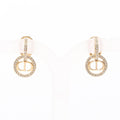 Dior CD Logo · Rhinestone Clip Earrings