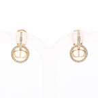 Dior CD Logo · Rhinestone Clip Earrings