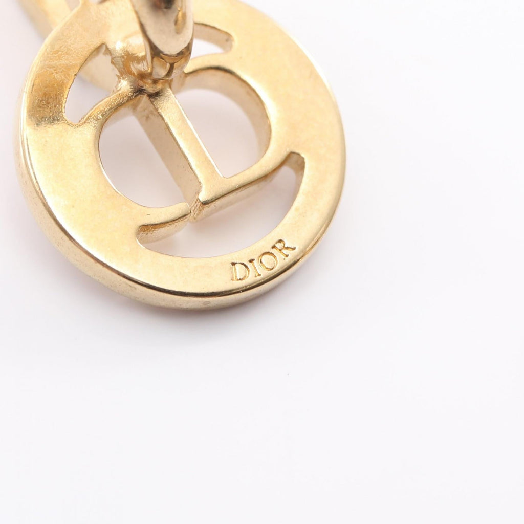 Dior CD Logo · Rhinestone Clip Earrings