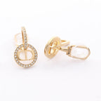 Dior CD Logo · Rhinestone Clip Earrings