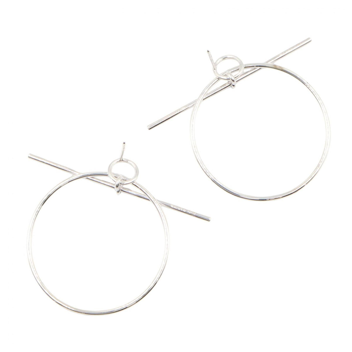 Hermès Loop · Sterling Silver Earrings