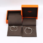 Hermès Loop · Sterling Silver Earrings