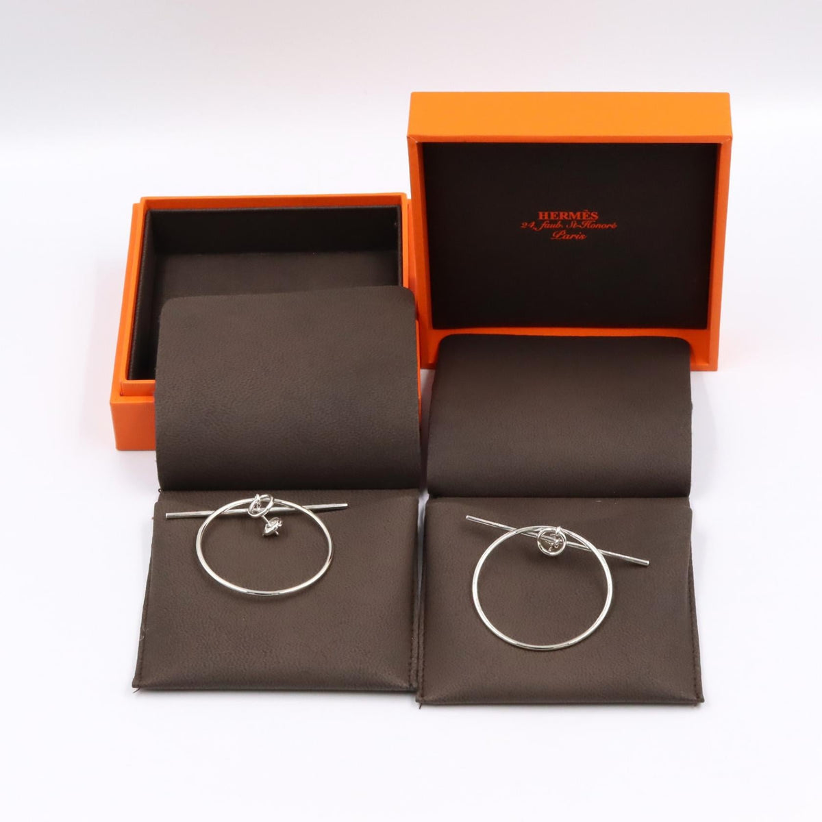Hermès Loop · Sterling Silver Earrings