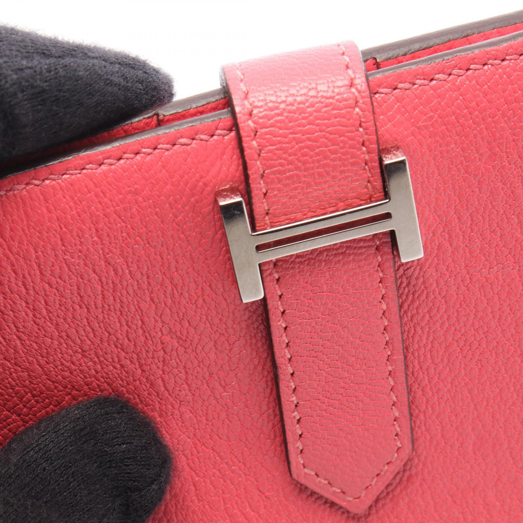 Hermès Bearn · Chèvre · Rose Azalée