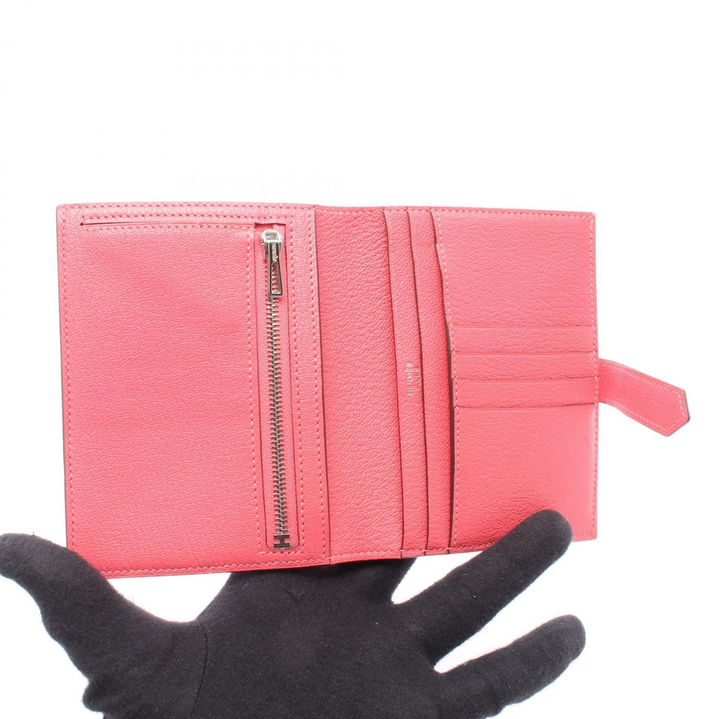 Hermès Bearn · Chèvre · Rose Azalée