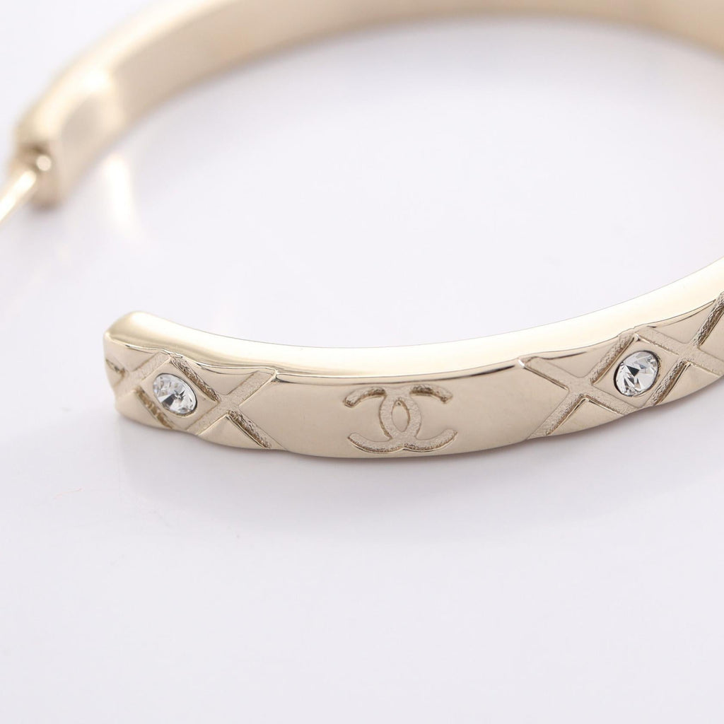 CHANEL COCO Hoop Earrings · Rhinestone