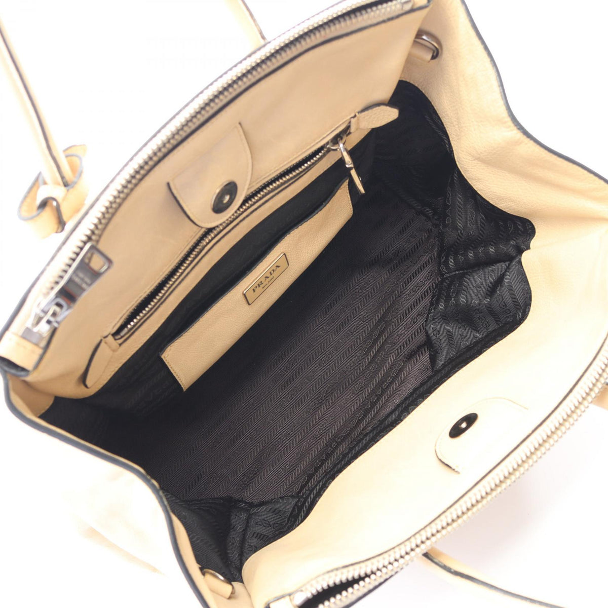 Prada Triangle Logo · Leather Tote