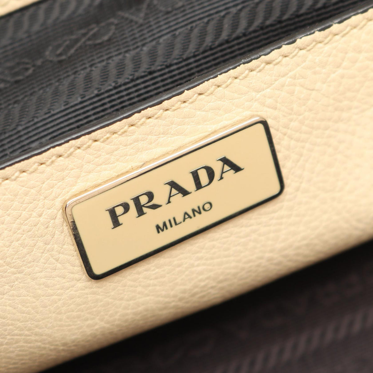 Prada Triangle Logo · Leather Tote