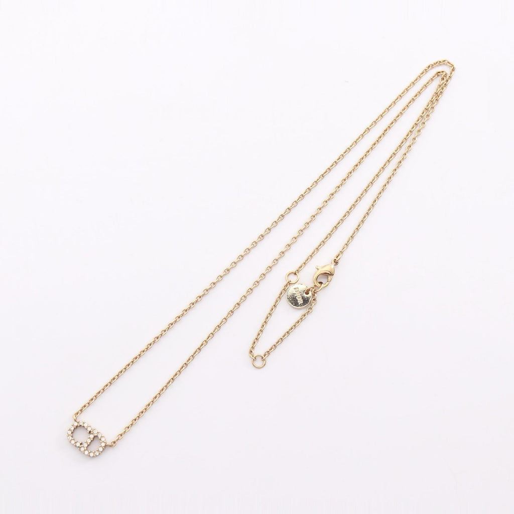 Dior CD Logo Necklace · Rhinestone