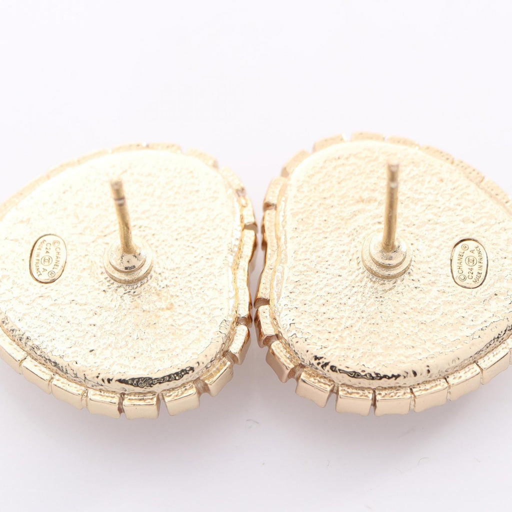 Chanel COCO Mark · Heart Earrings · Pearl