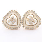 Chanel COCO Mark · Heart Earrings · Pearl
