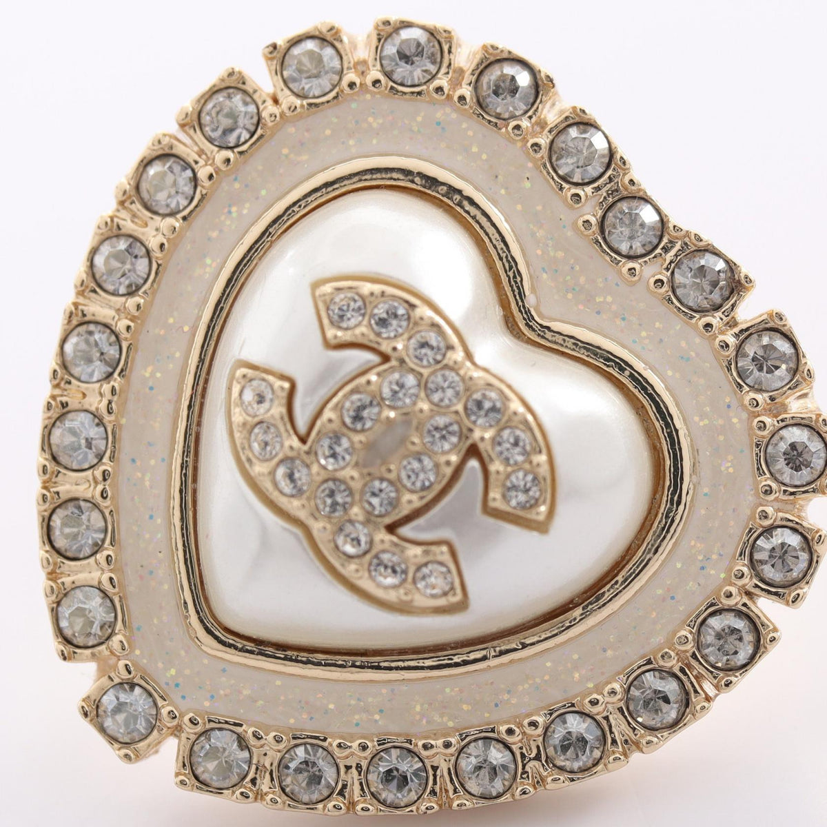 Chanel COCO Mark · Heart Earrings · Pearl