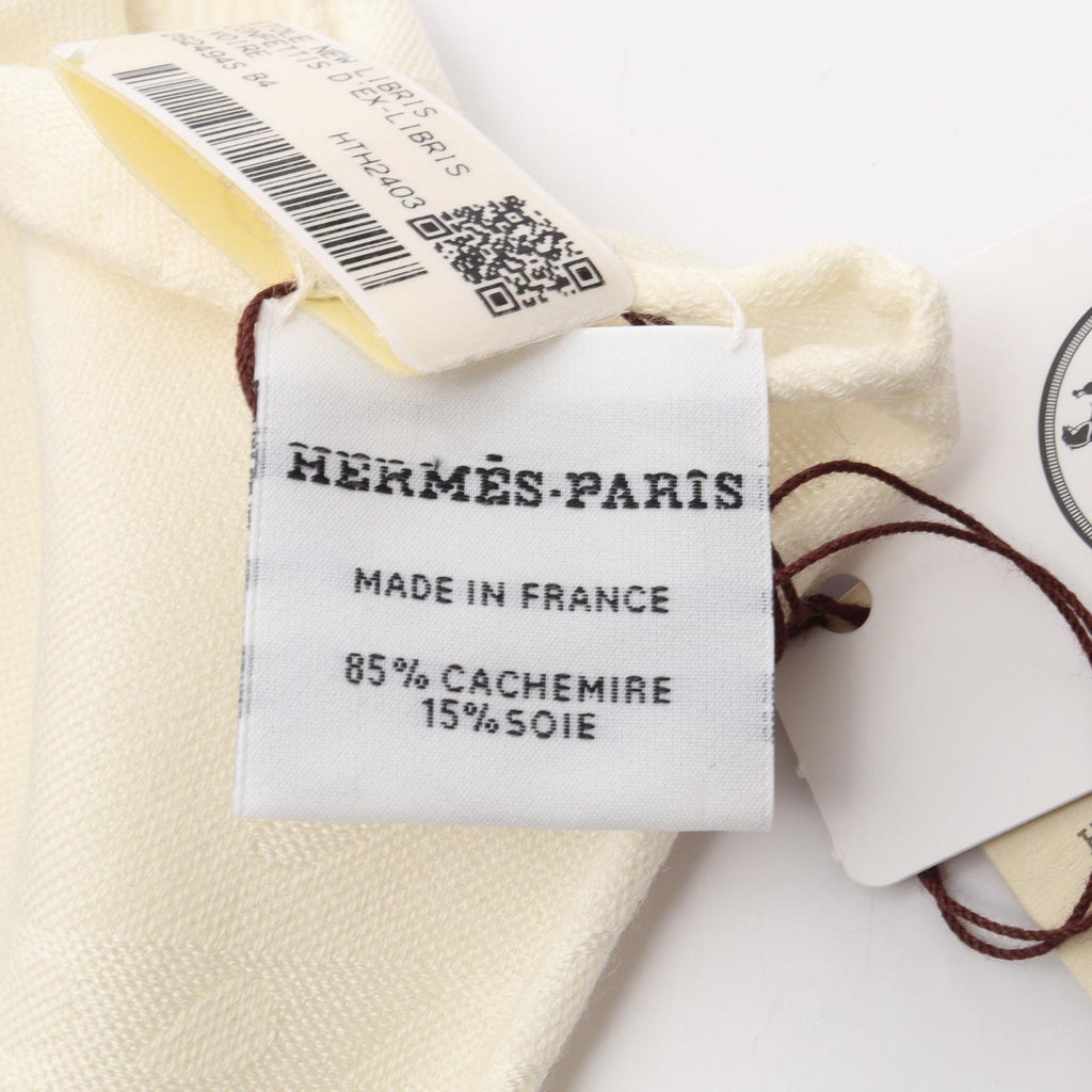 Hermès New Libris · Ivoire · Silk Cashmere