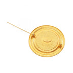 CHANEL Cambon · Circle Brooch · Gold Plated