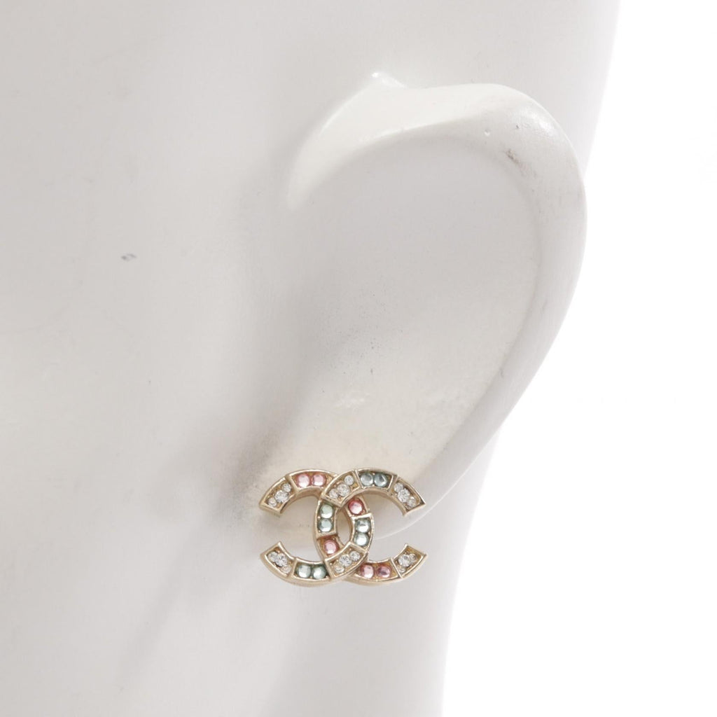 CHANEL COCO Mark · Rhinestone Earrings