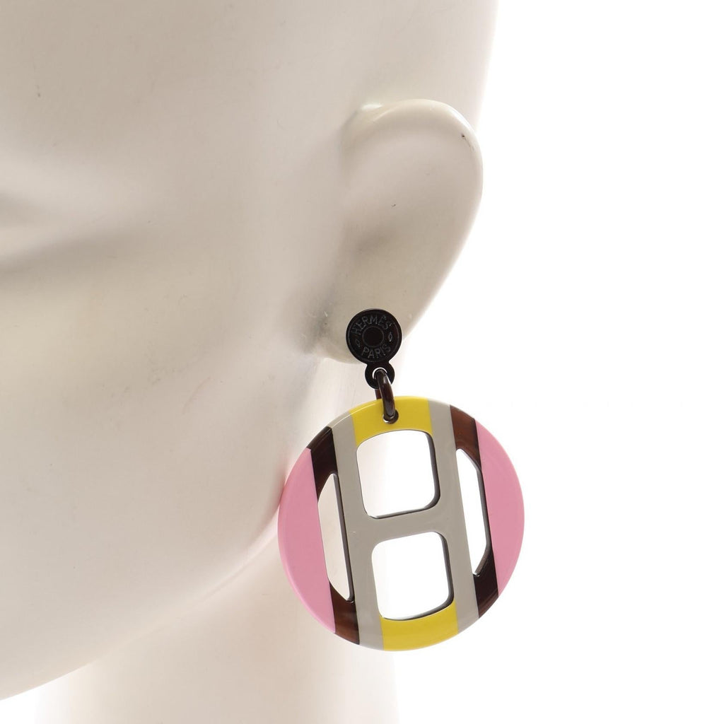 Hermès H Equip · Buffalo Horn Earrings